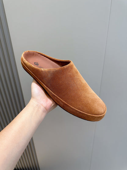 LP TOMORI SABOT MULES TAWNY SUEDE