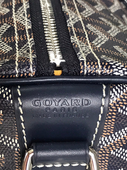 BOSTON 50 BAG IN NAVY BLUE GOYARDINE CANVAS AND CALFSKIN TRIM