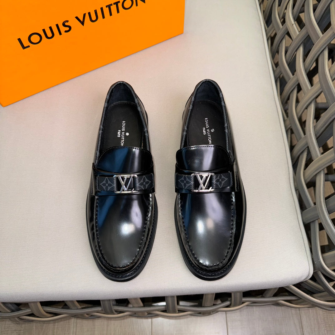 LV MAJOR LOAFERS IN BLACK SOFT CALFSKIN