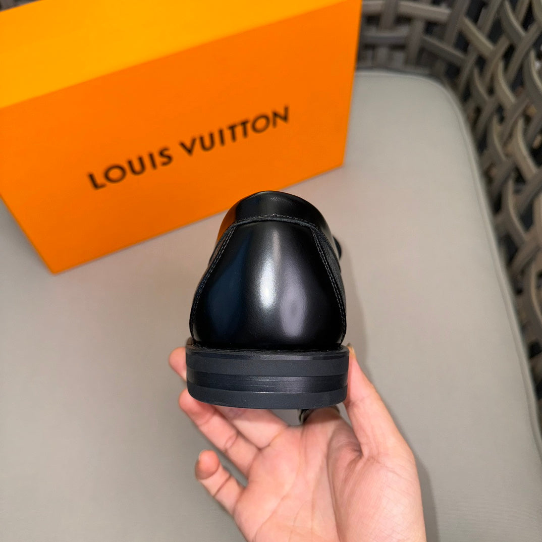 LV MAJOR LOAFERS IN GREY MIX BLACK DAMIER CALFSKIN
