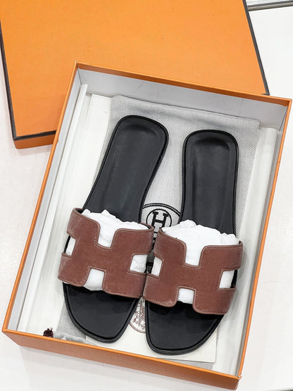 0ran sandal sienna velvet goatskin