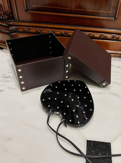Le Coeur 21cm Black Diamonds Calfskin Shouder 243044