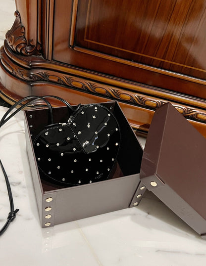Le Coeur 21cm Black Diamonds Calfskin Shouder 243044