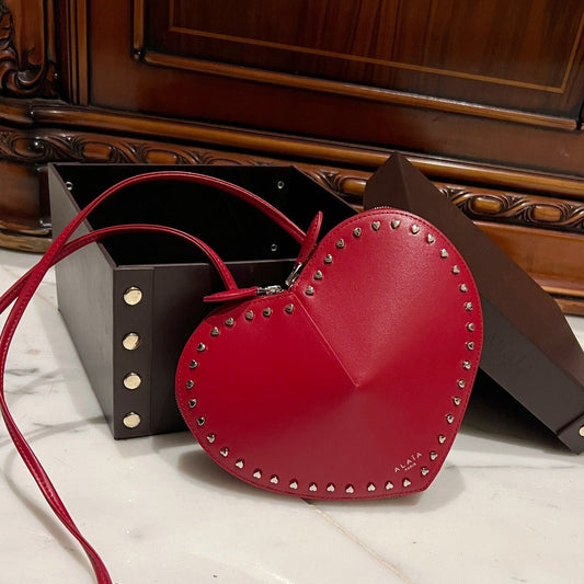 Le Coeur 21cm Red Heart Calfskin Shouder 243046