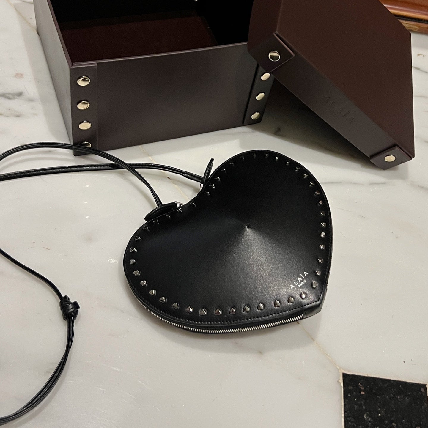 Le Coeur 21cm Black Heart Calfskin Shouder 243045