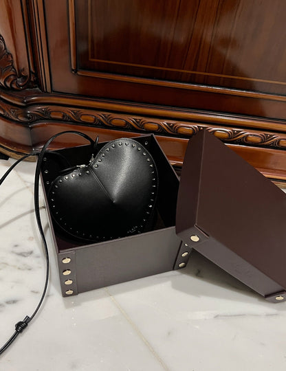Le Coeur 21cm Black Heart Calfskin Shouder 243045