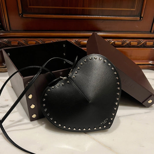 Le Coeur 21cm Black Heart Calfskin Shouder 243045