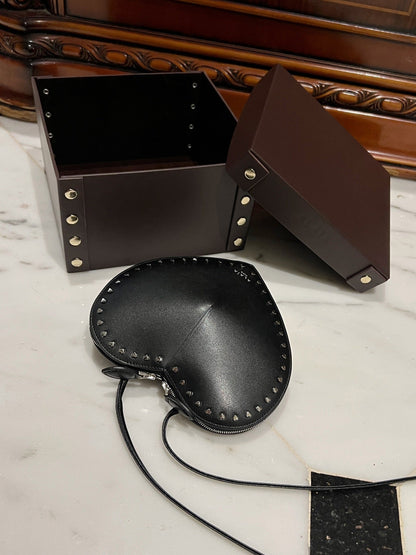 Le Coeur 21cm Black Heart Calfskin Shouder 243045