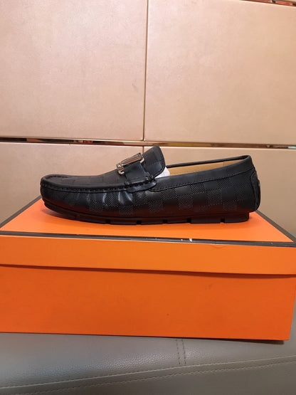 LV LOAFERS IN BLACK DAMIER CALFSKIN