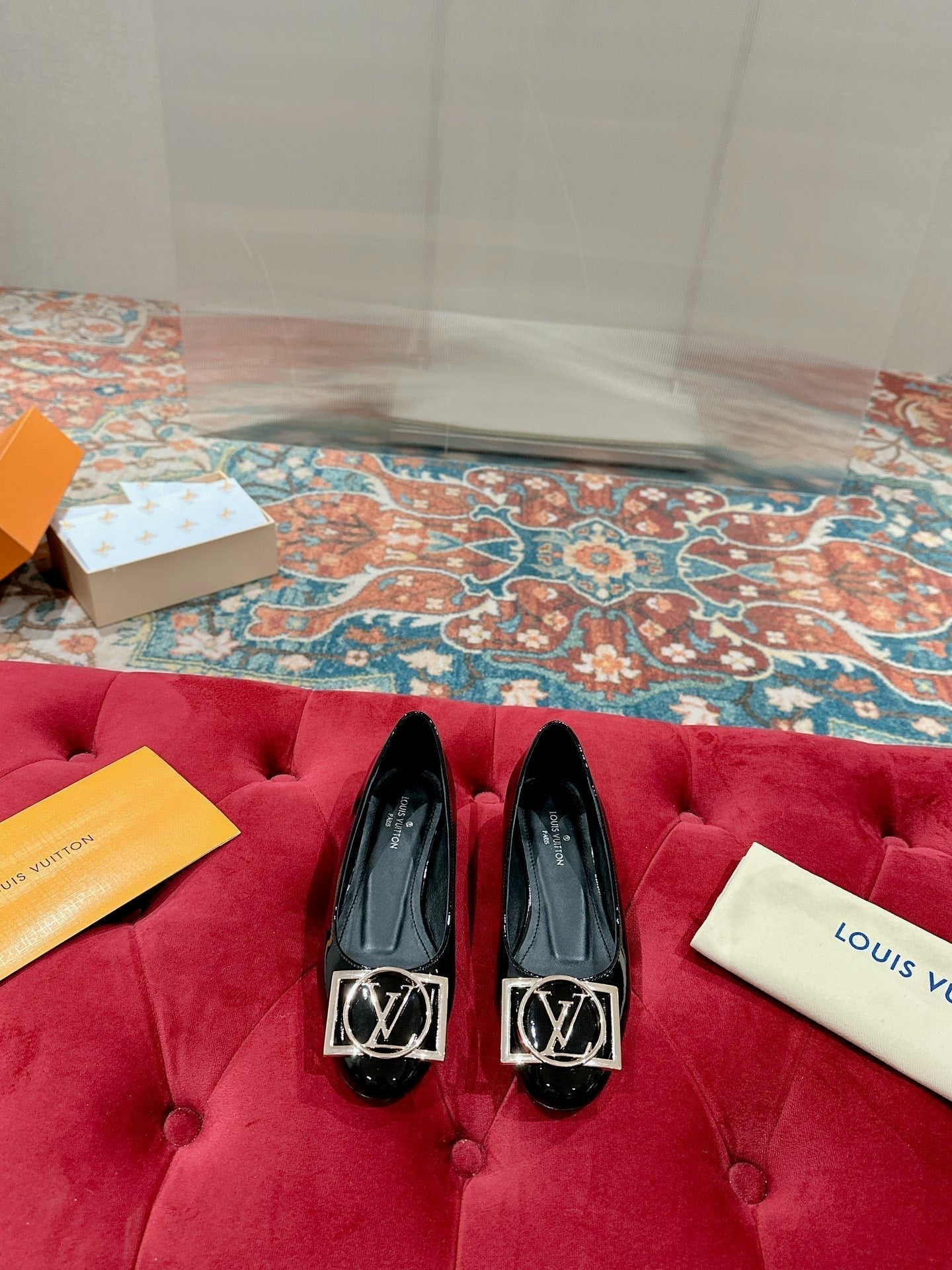 LV Shake Flat Ballerina Black Lambskin