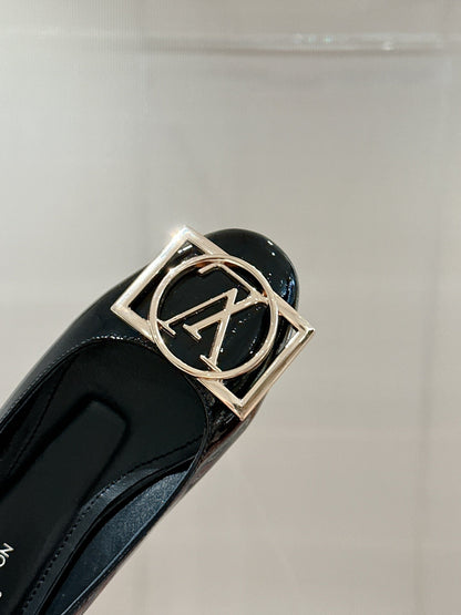LV Shake Flat Ballerina Black Lambskin