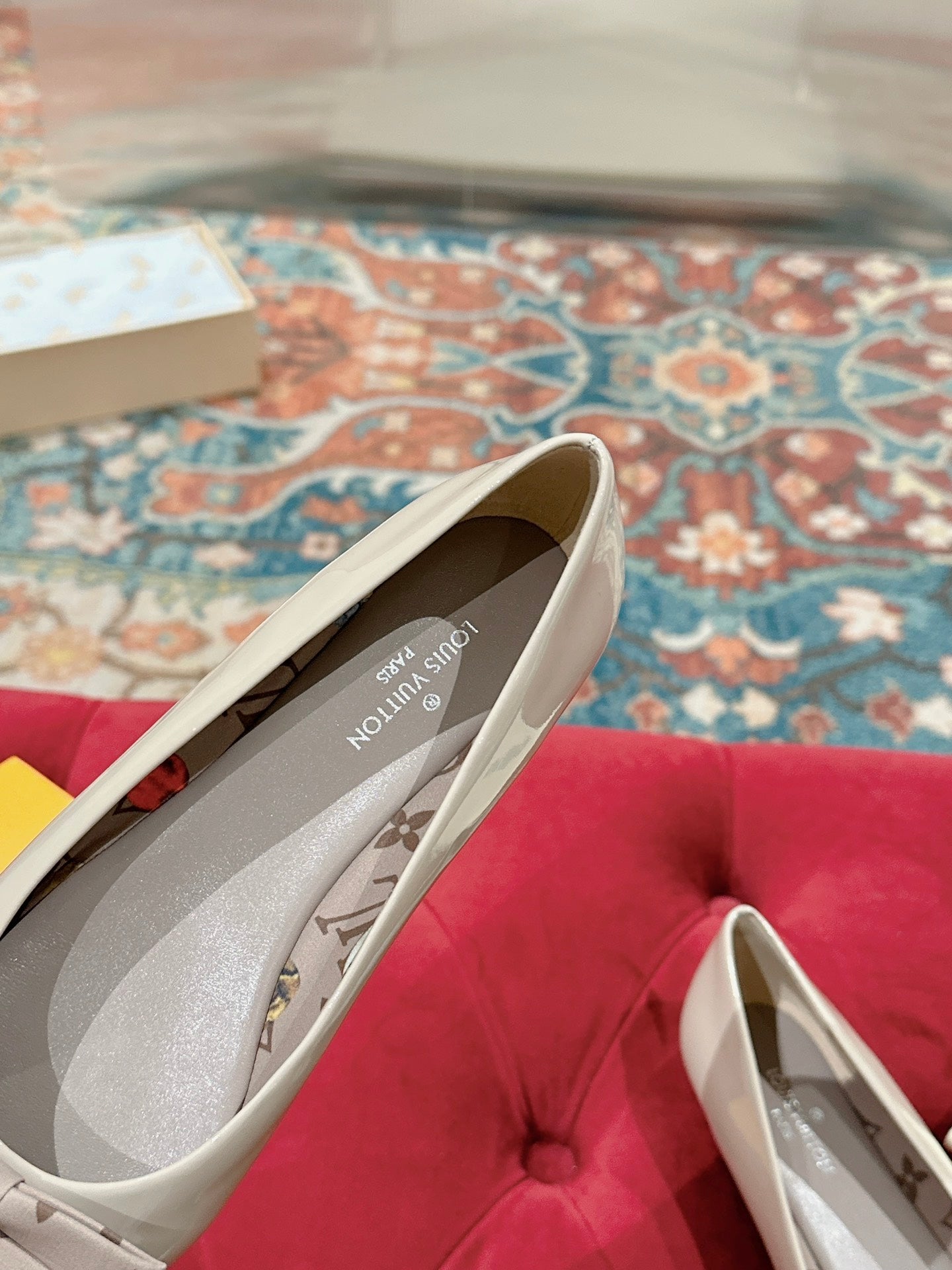 LV Popi Flat Ballerina Cosmic Latte Cowhide