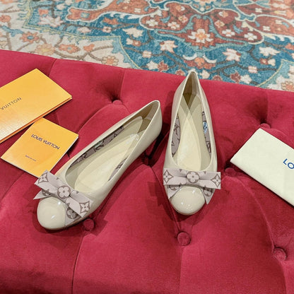 LV Popi Flat Ballerina Beige Cowhide