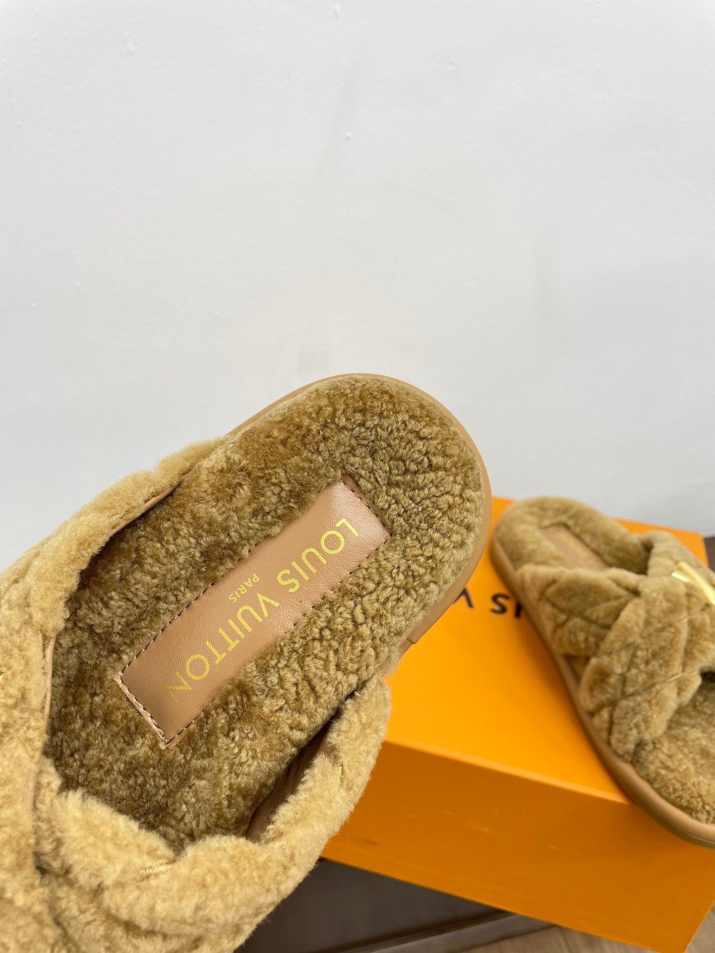 LV Bliss Comfort Mule Brown Yellow Wool