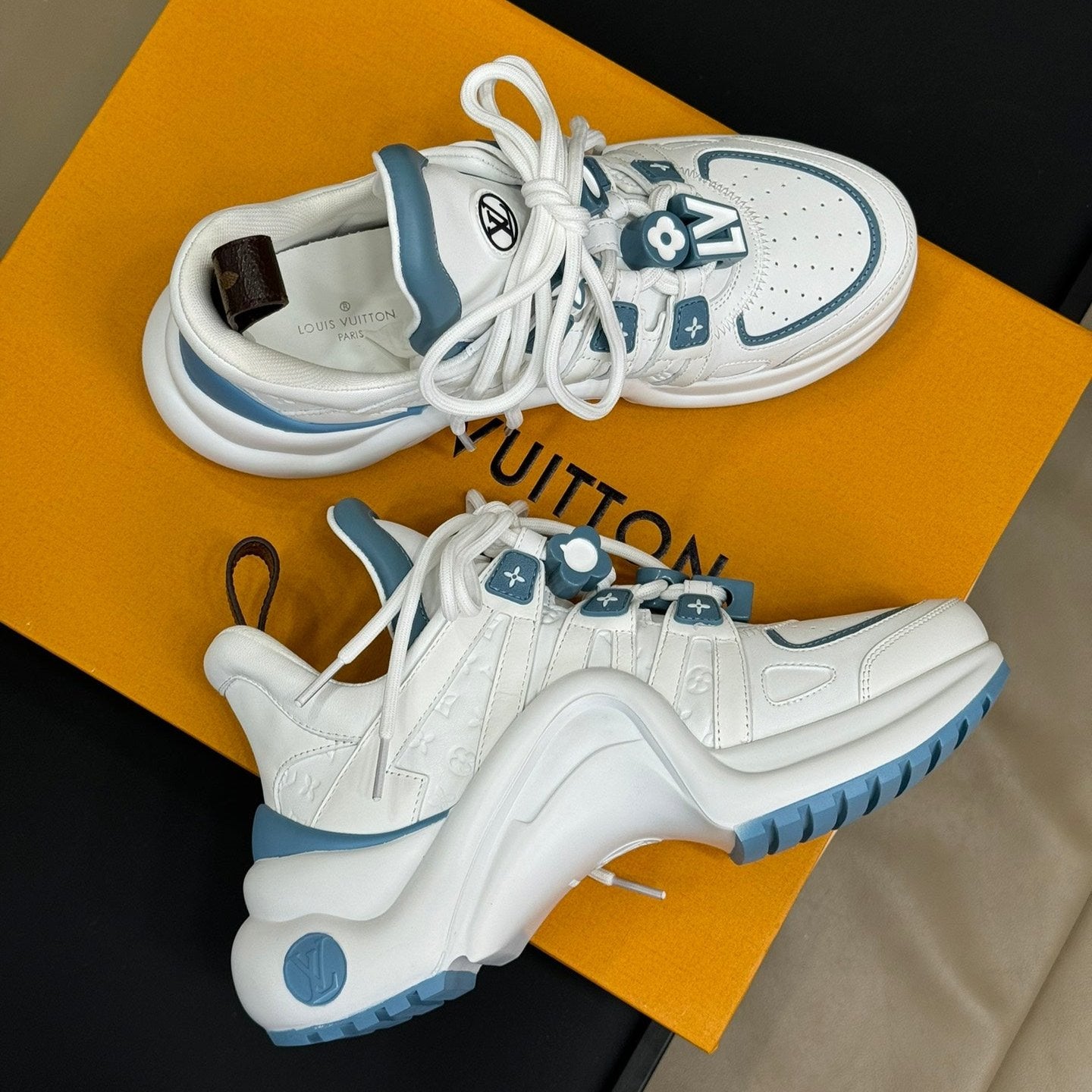 LV Archlight Sneaker White Mix Blue Calfskin