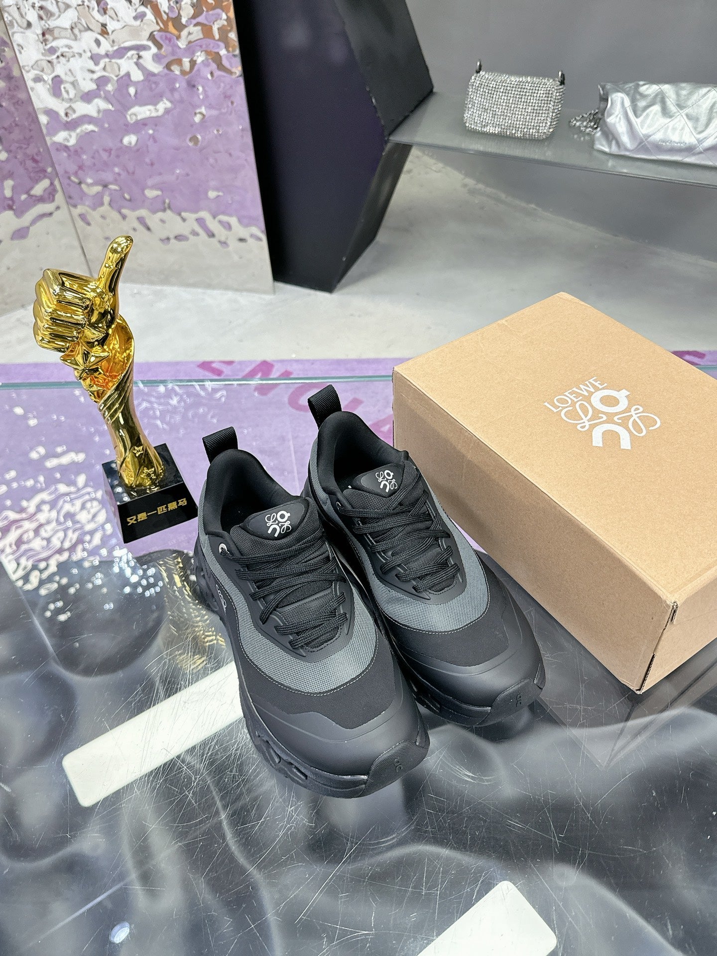 Loewe x Running Cloudtilt2.0 Sneaker Full Black Calfskin