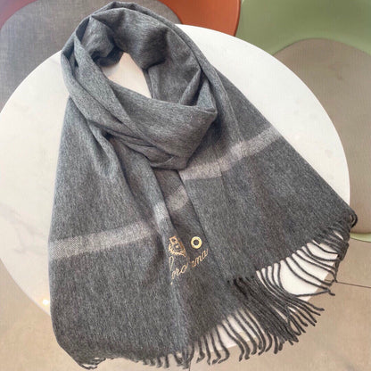 LP Twelve Scarf 180 CM In Grey Cashmere 180945