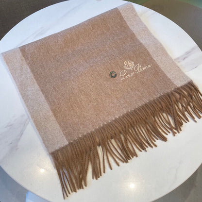LP Grande Unita Scarf 180 CM In Dark Beige Mix Light Beige Cashmere 193785