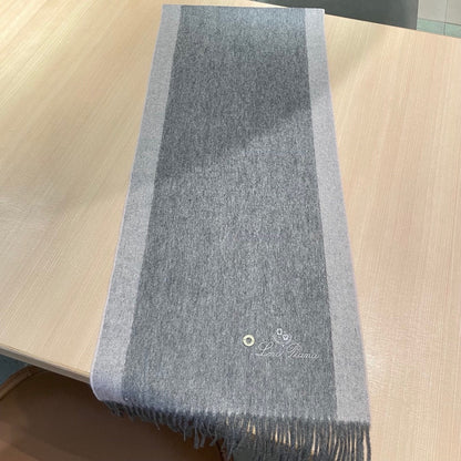 LP Grande Unita Scarf 180 CM In Dark Grey Mix Light Grey Cashmere  208871