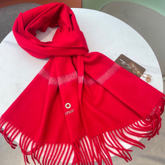 LP Twelve Scarf 180 CM In Bright Red Cashmere  211829