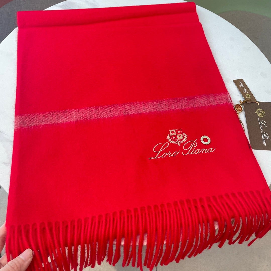 LP Twelve Scarf 180 CM In Bright Red Cashmere  211829