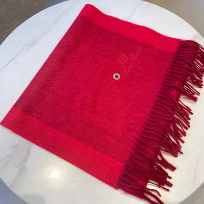 LP Grande Unita Scarf 180 CM In Crimson Mixed With Bright Red Cashmere 424621