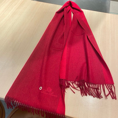 LP Grande Unita Scarf 180 CM In Crimson Mixed With Bright Red Cashmere 424621