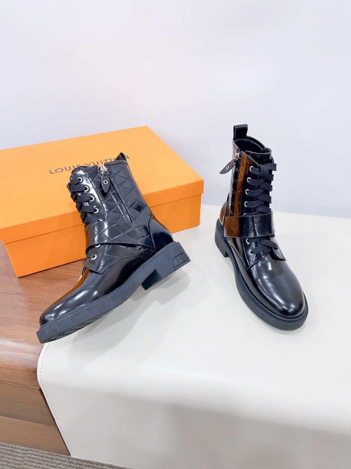 LV Westside Ankle Boot Glossy Black Calfskin