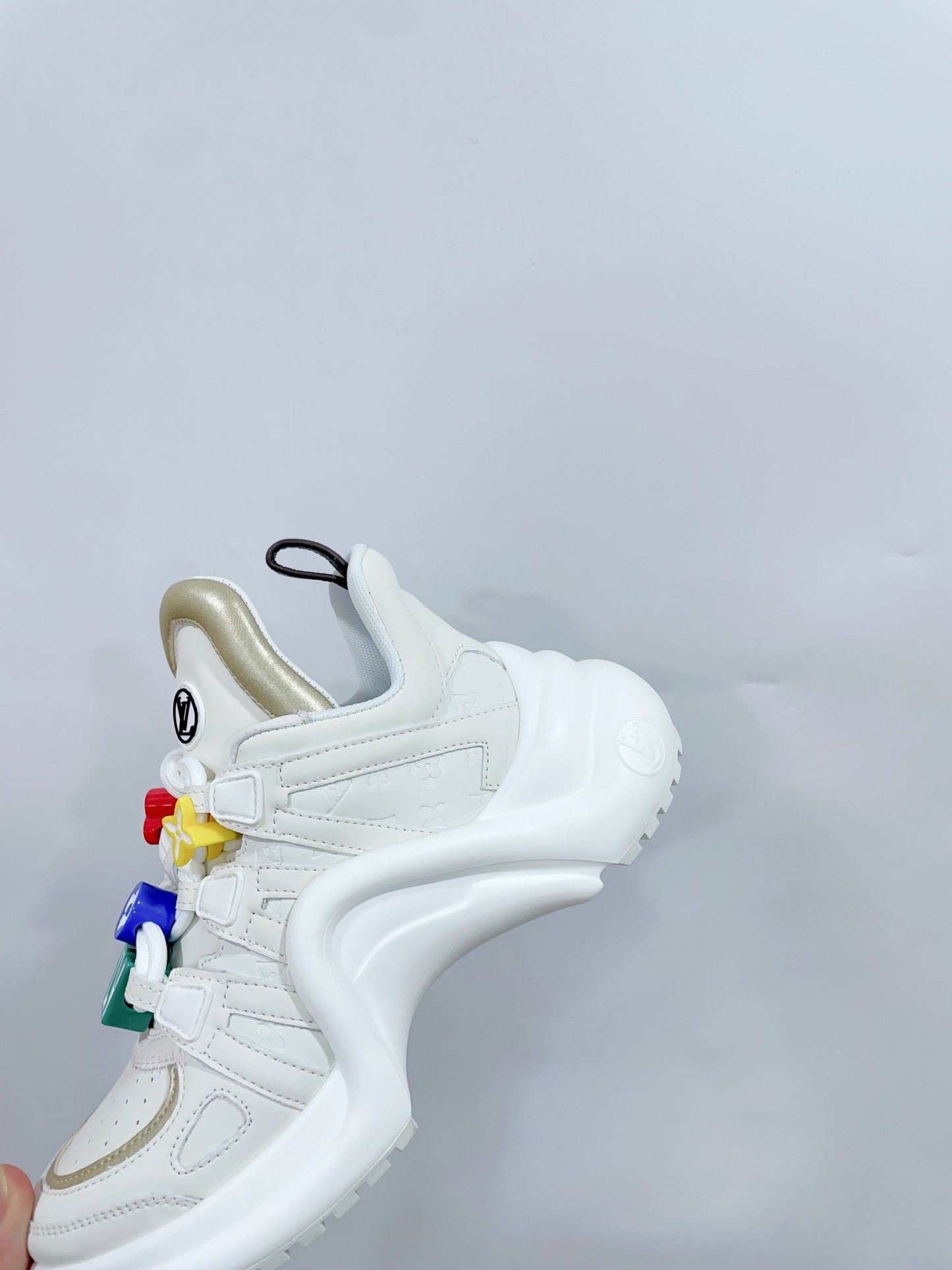 LV Archlight Sports Shoes White With Beige Border Calfskin
