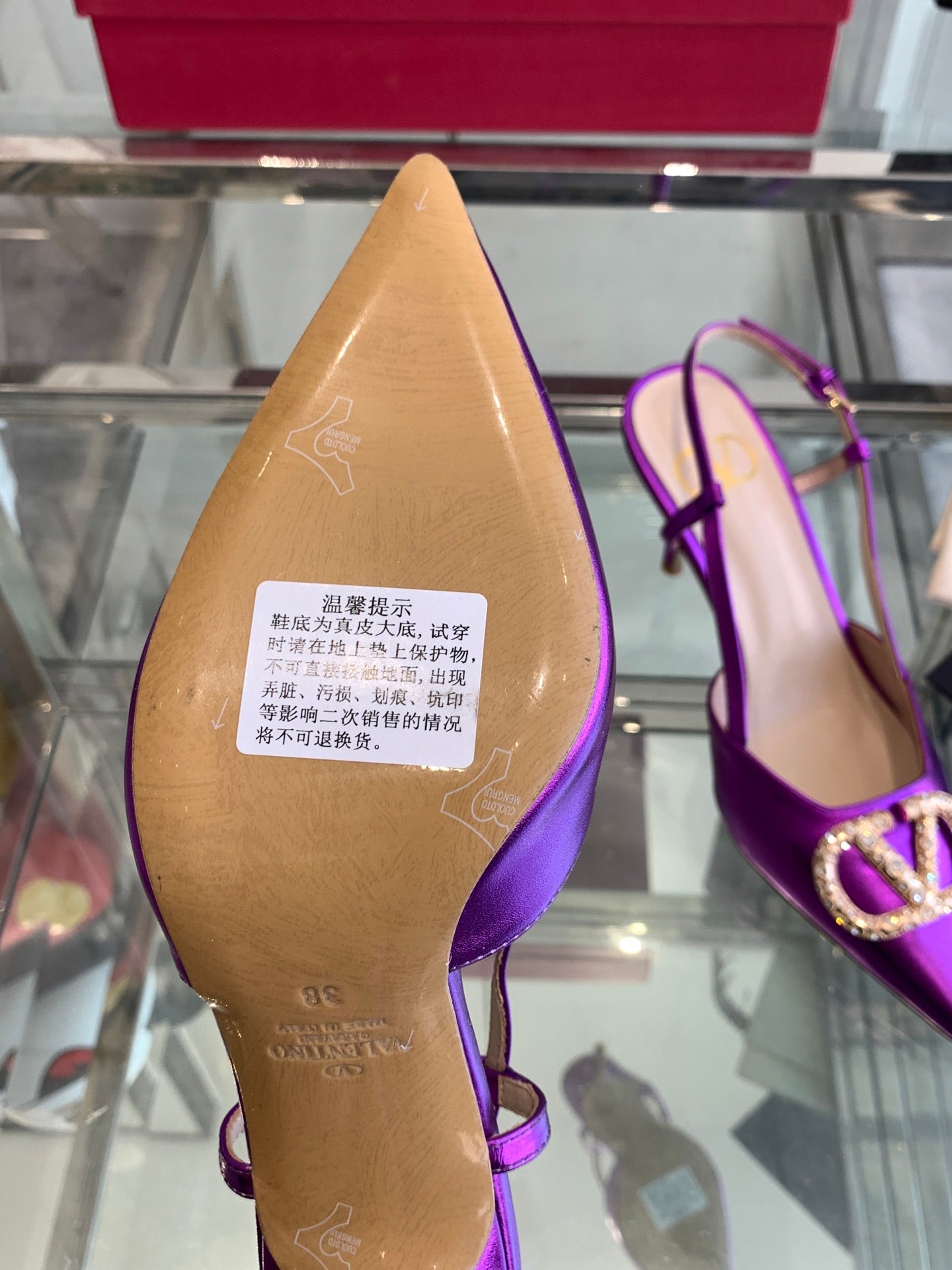 VT 25 High Heels Slingbacks Purple Cowhide 292336