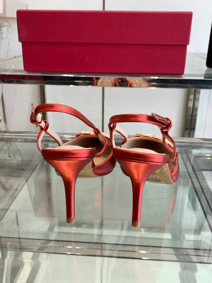 VT 25 High Heels Slingbacks Red Cowhide 292339