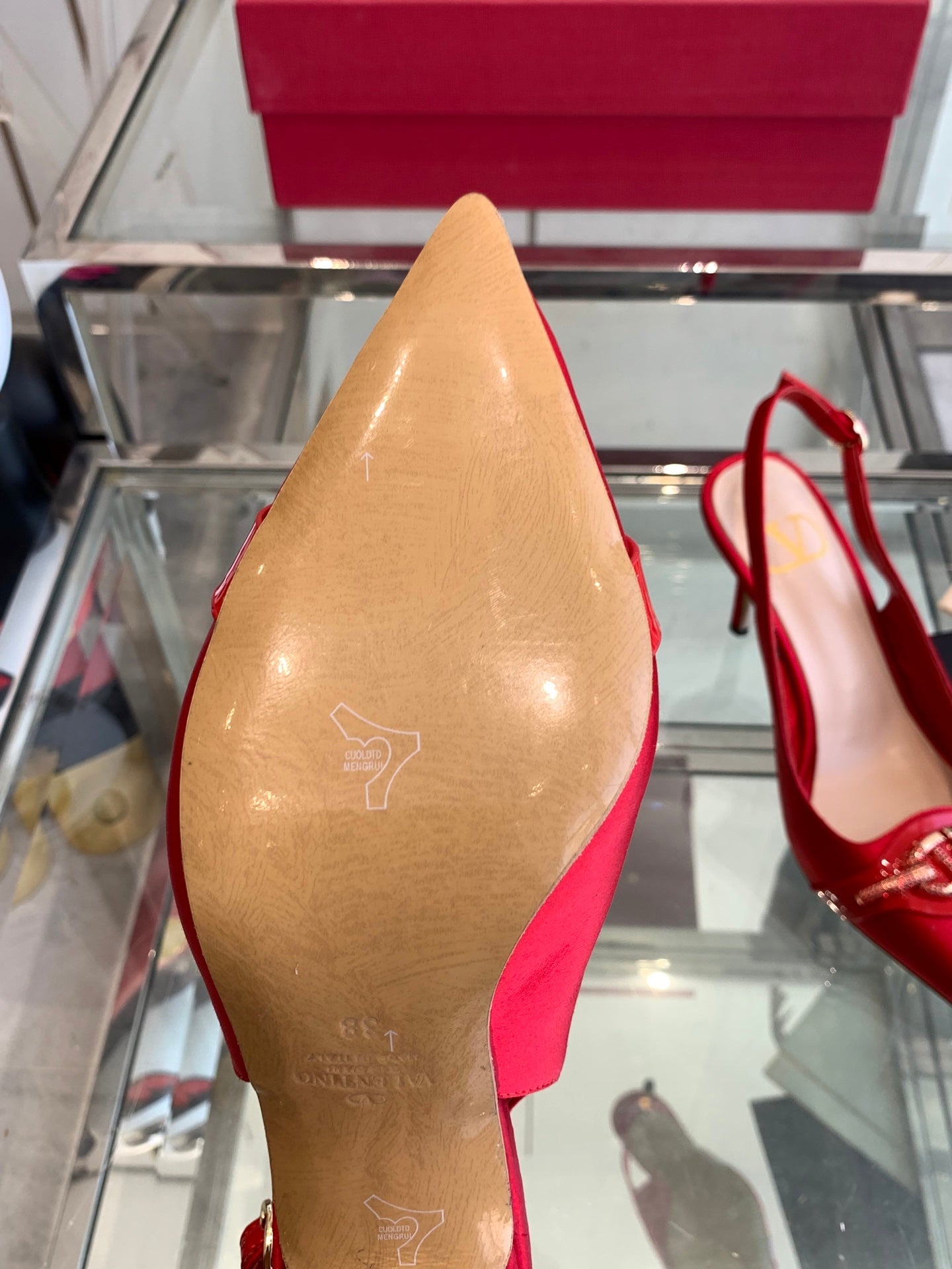 VT 25 High Heels Slingbacks Red Cowhide 292354