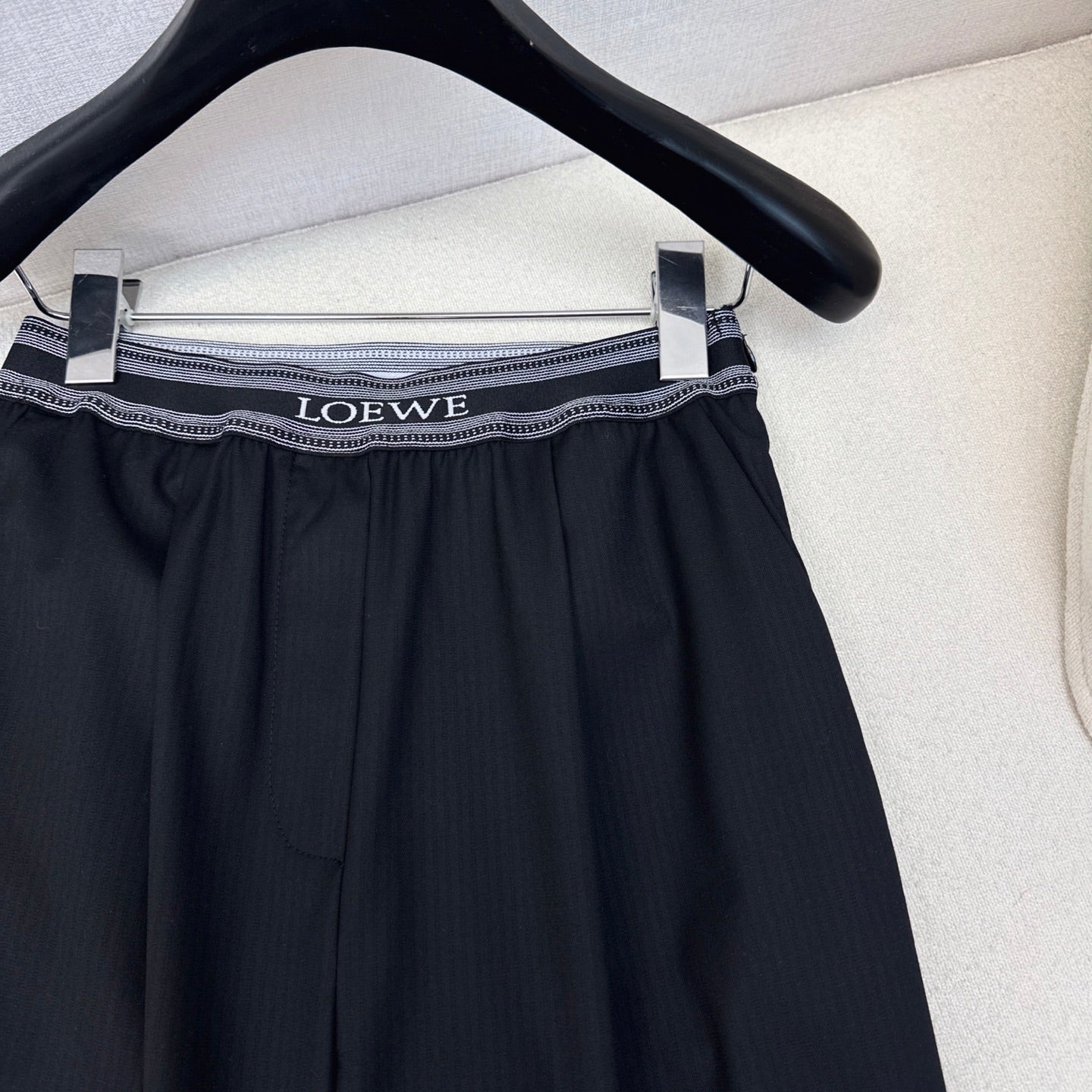 Loewe 25 Elastic Waist Pants Black Cotton