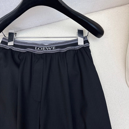 Loewe 25 Elastic Waist Pants Black Cotton