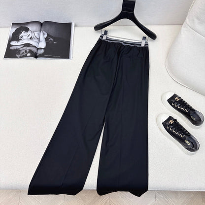 Loewe 25 Elastic Waist Pants Black Cotton
