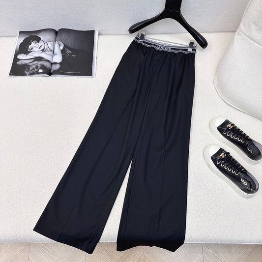 Loewe 25 Elastic Waist Pants Black Cotton