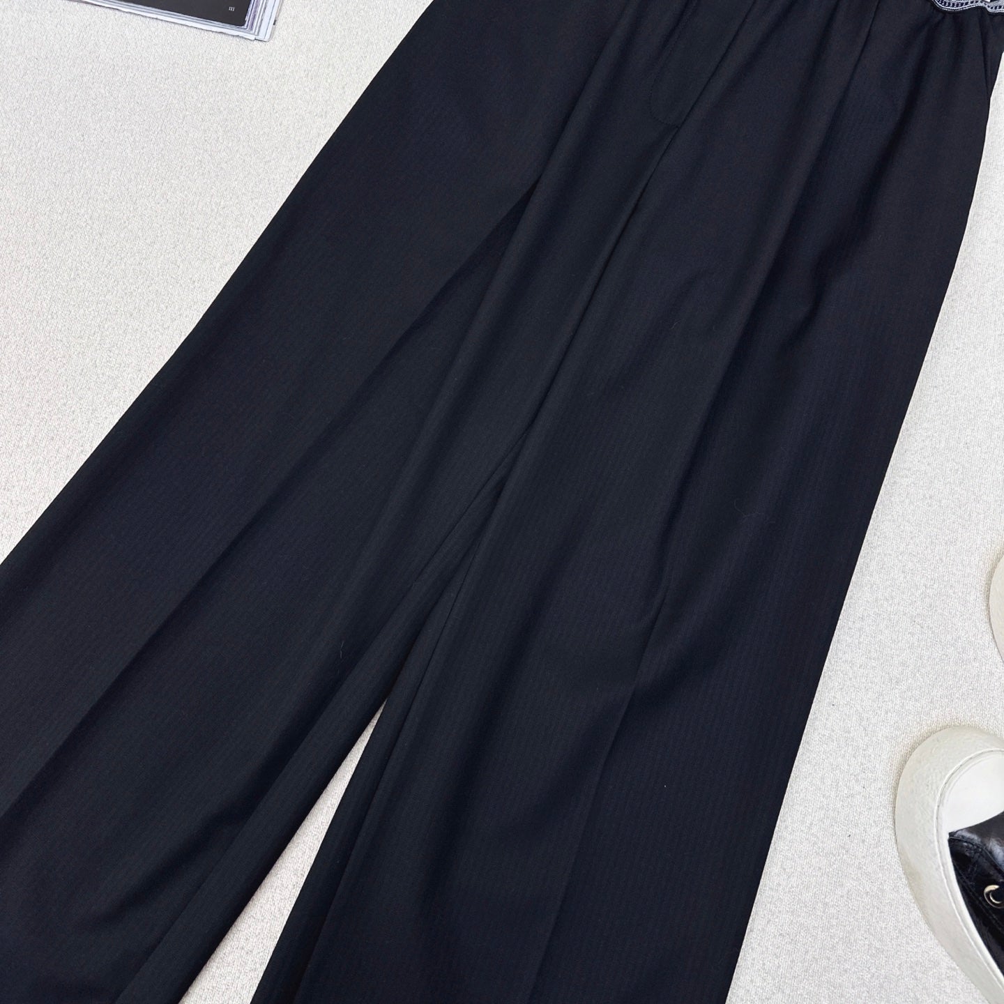 Loewe 25 Elastic Waist Pants Black Cotton