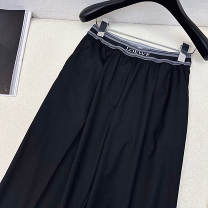 Loewe 25 Elastic Waist Pants Black Cotton