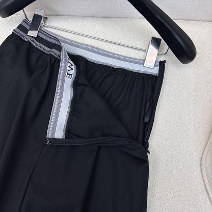Loewe 25 Elastic Waist Pants Black Cotton