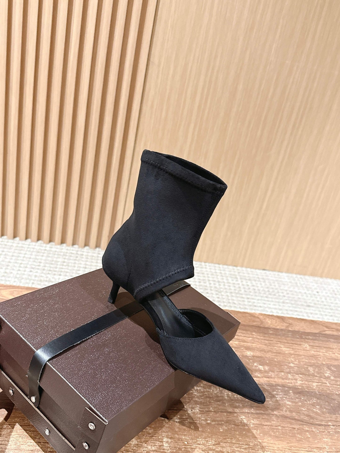 ALAIA ankle boots black suede 386020