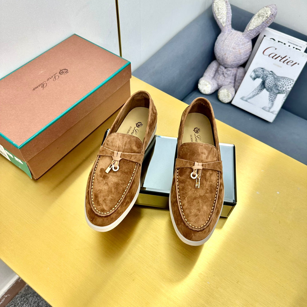 LP Summer Charms Walk Loafers Camel Brown Suede  994513