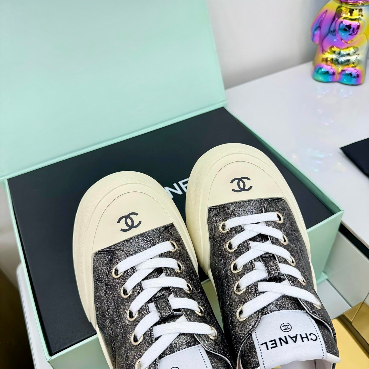 CC 25 Mules Sneaker Black Streak Calfskin 331182
