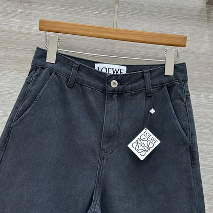 Loewe Short Black Denim Cotton