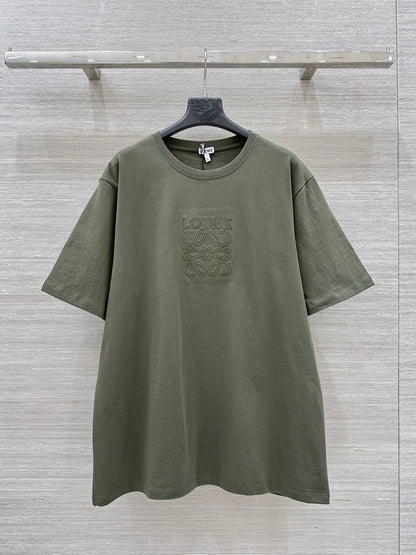 Loewe 25 Relaxed Fit T-shirt Khaki  Green Cotton