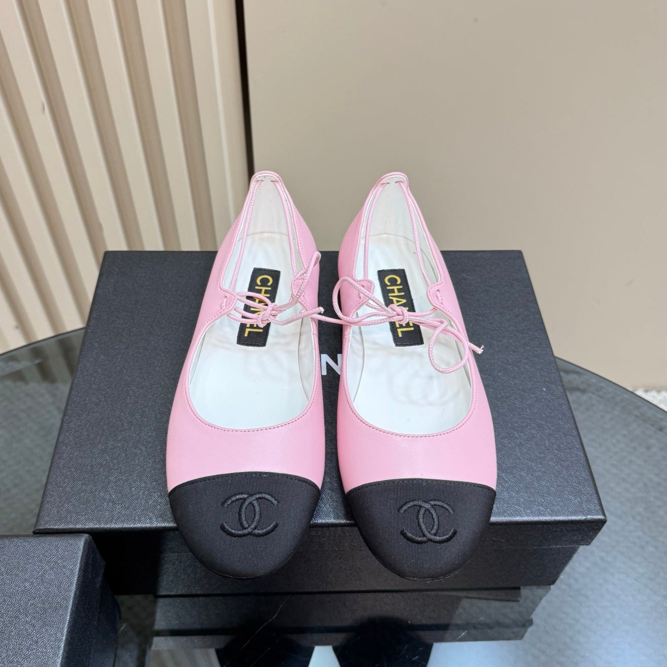 CC 25 Mary Jane Flat Pink Leather with Fabric 239408