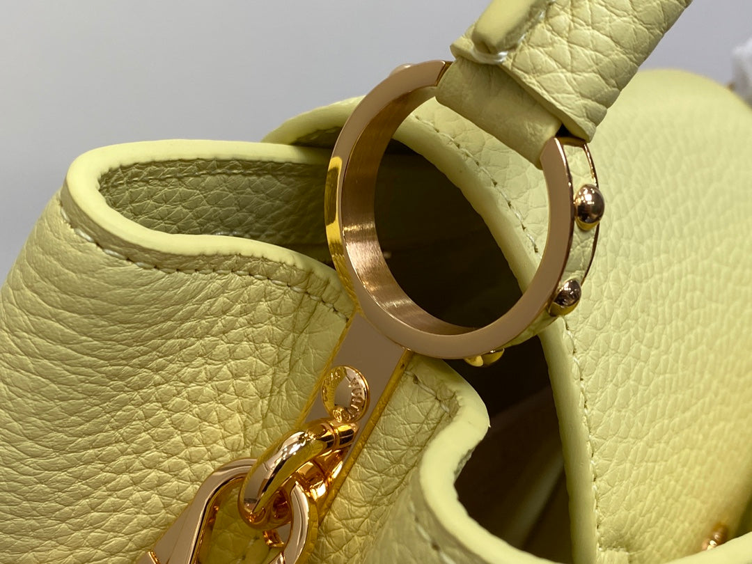 CAPUCINES BB 27 YELLOW TAURILLON GOLD HARDWARE