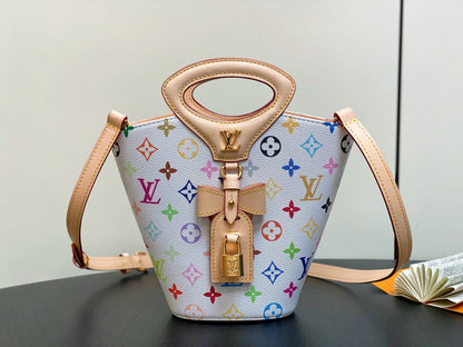 LV Rivage BB 18cm White Multicolore Monogram Canvas 329875