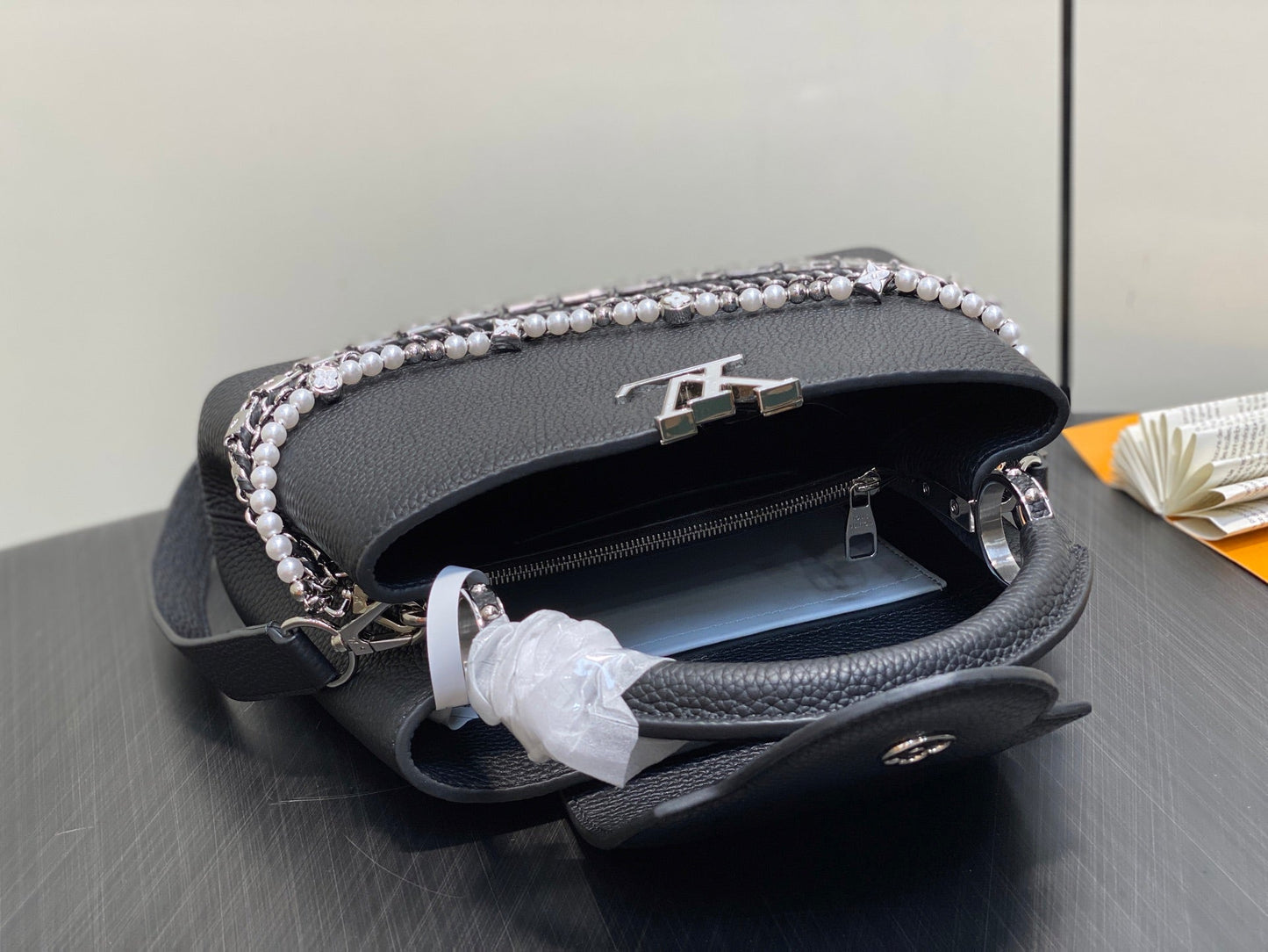 LV Capucines Black Taullon Cowhide 331017