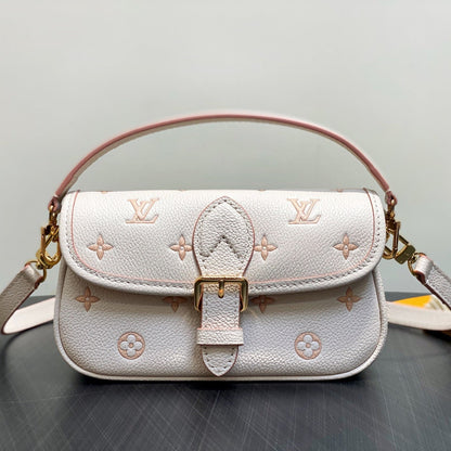 LV Nano Diane 19cm Cream Grained Calfskin