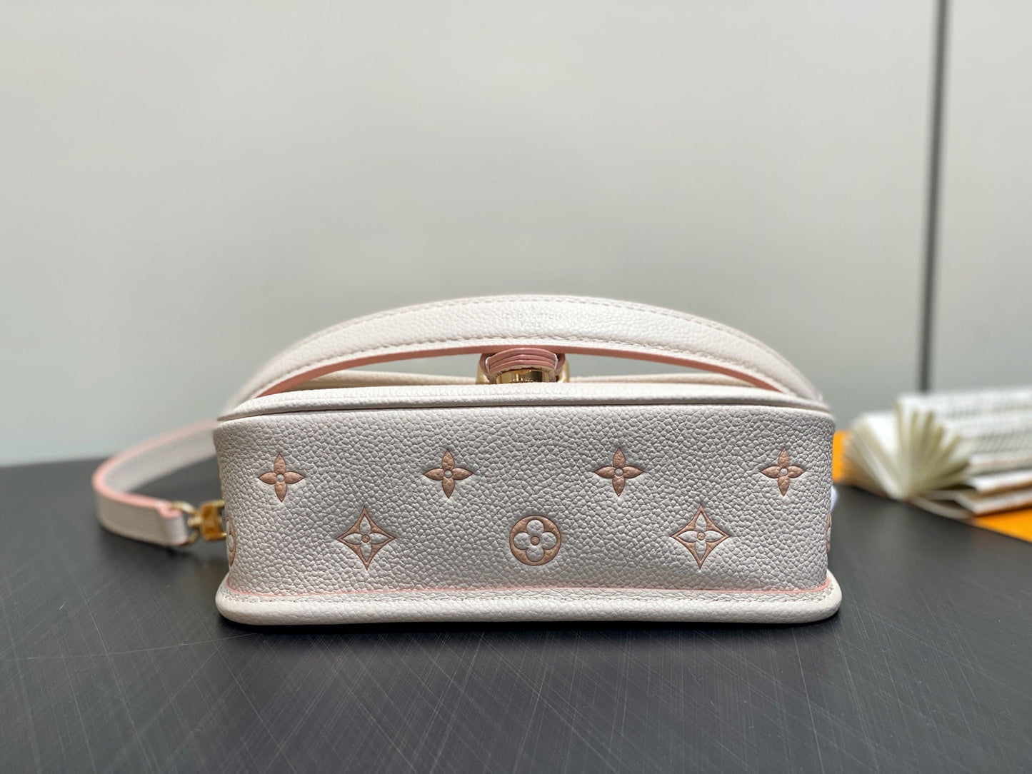 LV Nano Diane 19cm Cream Grained Calfskin